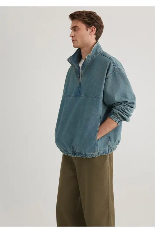 Navy Blue Shirt Oversize / Wide Cut 0211418-187 - 2