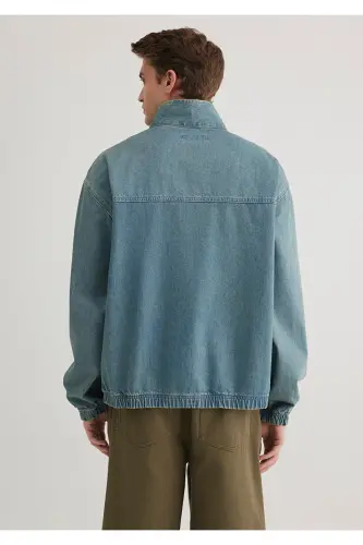 Navy Blue Shirt Oversize / Wide Cut 0211418-187 - 5