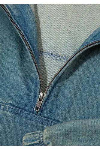 Navy Blue Shirt Oversize / Wide Cut 0211418-187 - 7