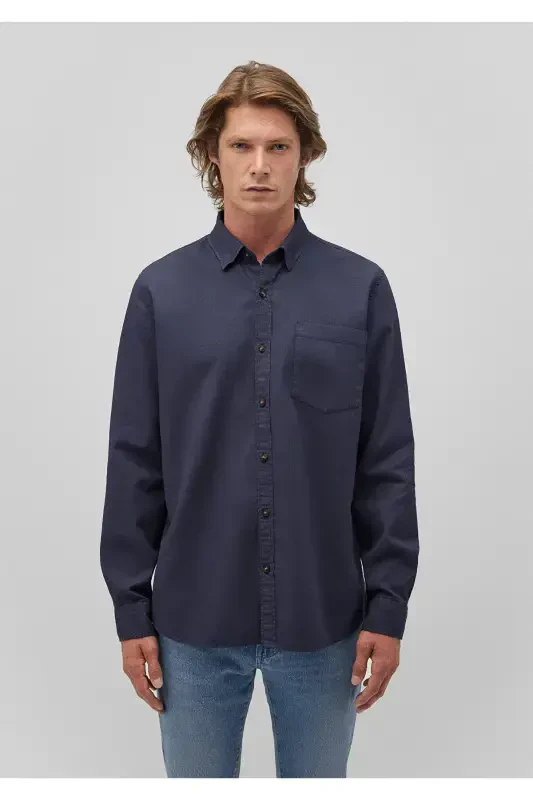 Navy Blue Shirt Regular Fit 0211093 - 3