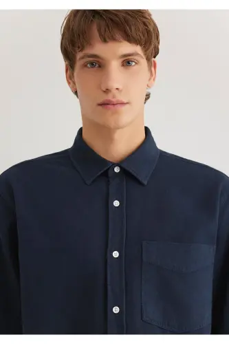 Navy Blue Shirt Regular Fit 0211246 - 1