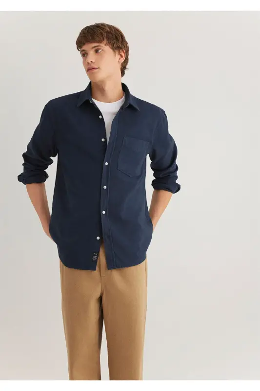 Navy Blue Shirt Regular Fit 0211246 - 5