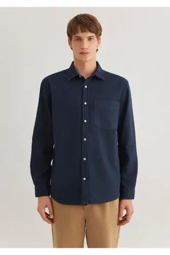 Navy Blue Shirt Regular Fit 0211246 - 6