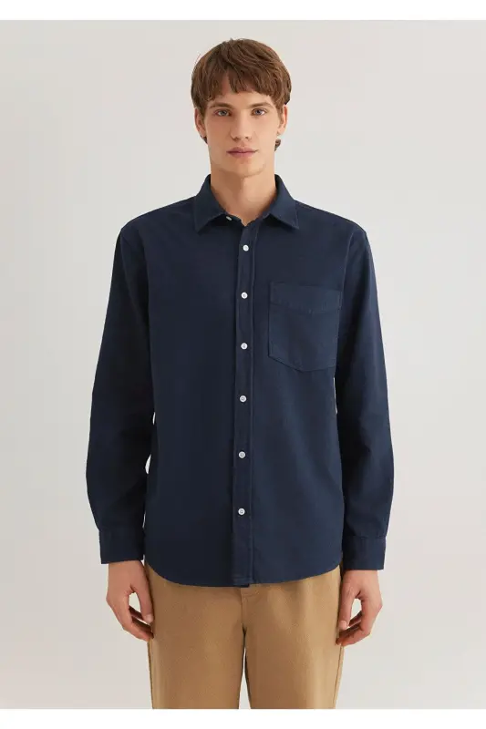 Navy Blue Shirt Regular Fit 0211246 - 6