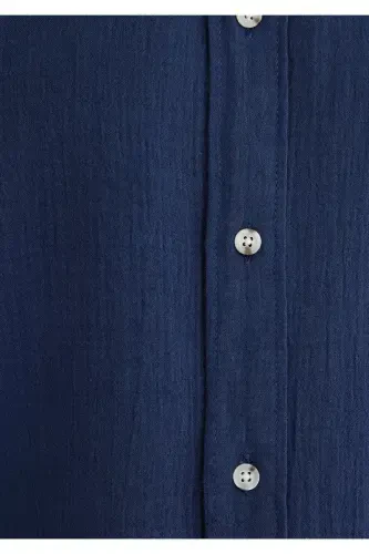 Navy Blue Shirt Regular Fit / Normal Cut 0211518 - 8