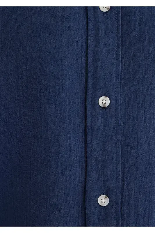 Navy Blue Shirt Regular Fit / Normal Cut 0211518 - 8