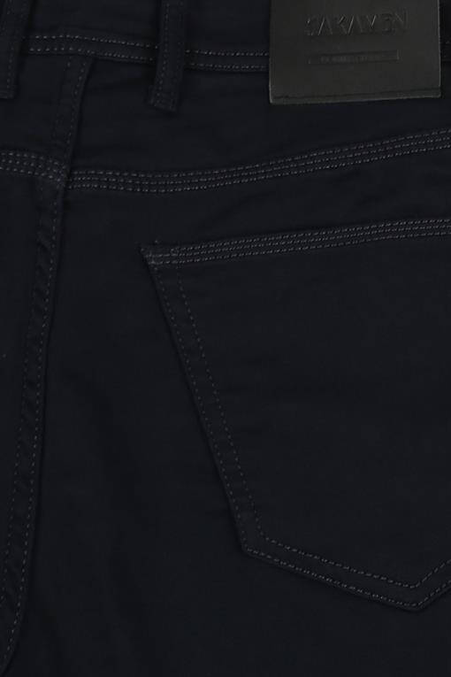 Navy Blue Slim Fit Cotton Jean Pants - 12