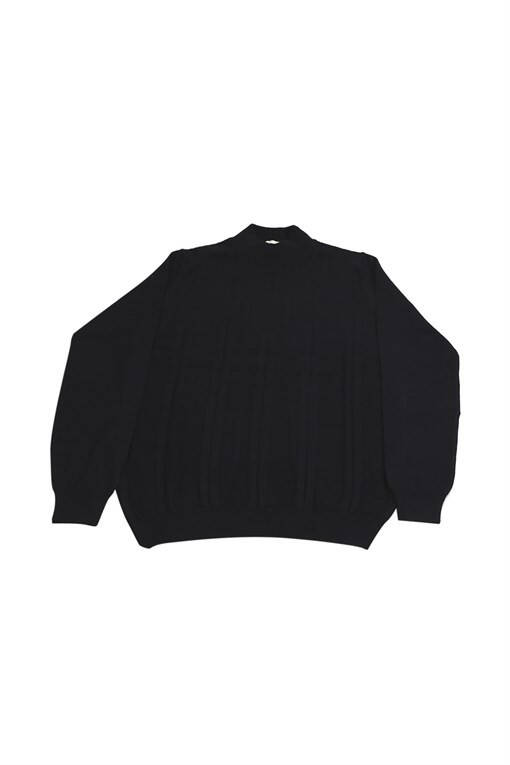 Navy Blue Slim Fit Half Turtleneck Men's Knitwear - 7