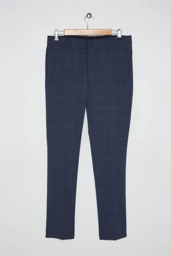 Navy Blue Trousers for Men - 2