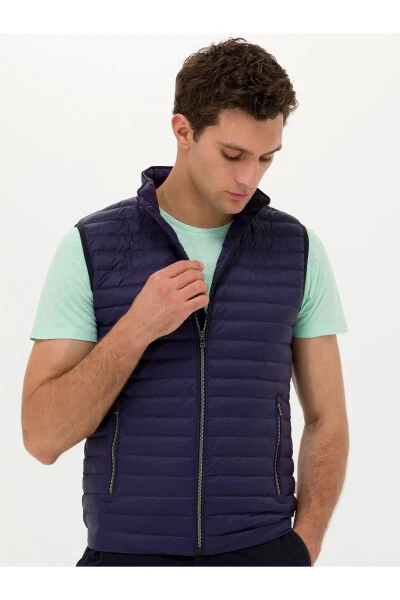 Navy Blue Vest (50266336-VR033) - CACHAREL (1)