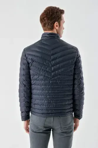 Navy Blue Water Repellent Windproof Dynamic Fit Comfort Fit Padded Jacket-Navy Blue - 7