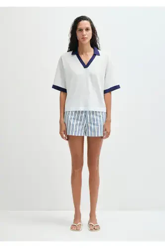 Navy Blue White Tricot Polo Regular Fit / Nor - MAVI (1)