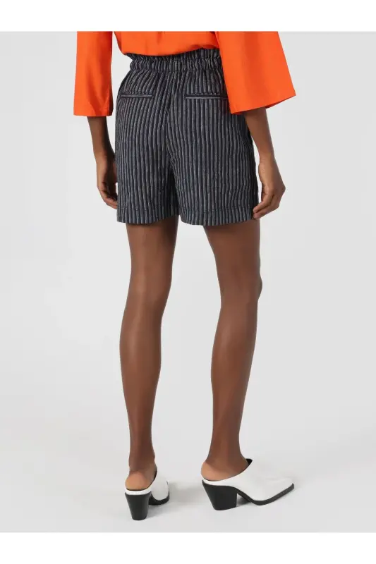 Navy blue women's shorts - 2