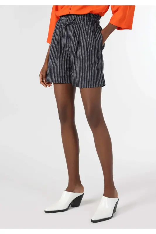 Navy blue women's shorts - 5