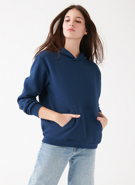 Navy Blue Women's Sweatshirt - 1