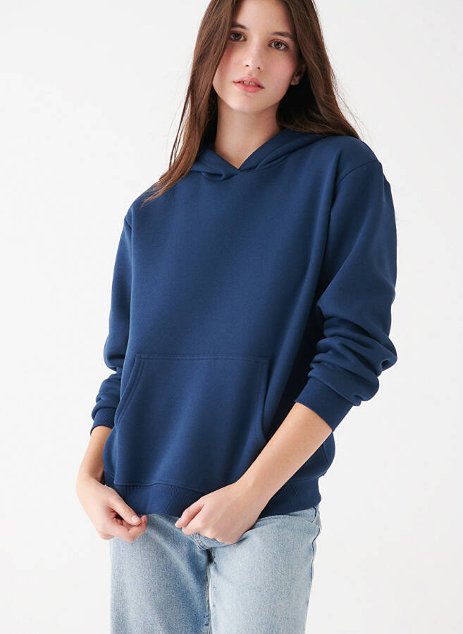 Navy Blue Women's Sweatshirt - 2