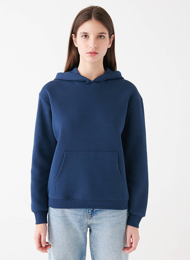 Navy Blue Women's Sweatshirt - 3