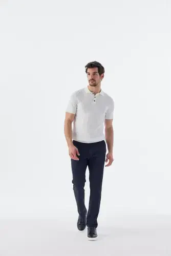 Navy Comfort Fit Elastic Waistband Sports Jogger Pants - Modazone (1)