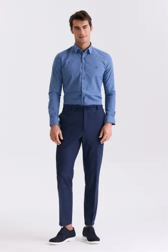Navy Comfort Fit Elasticated Sports Trousers - JAKAMEN (1)
