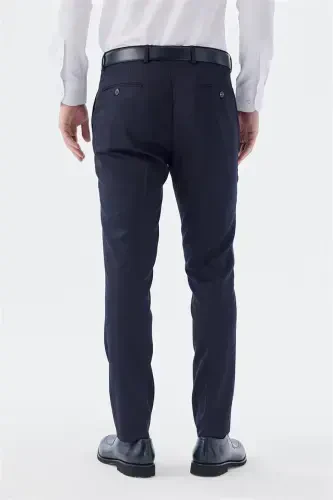Navy Comfort Fit Side Pocket Trousers - 4