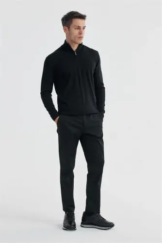 Navy Comfort Fit Side Pocket Trousers 