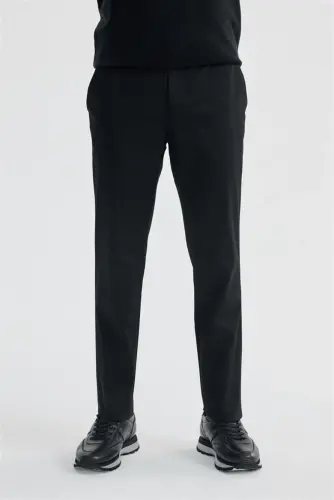 Navy Comfort Fit Side Pocket Trousers - JAKAMEN (1)