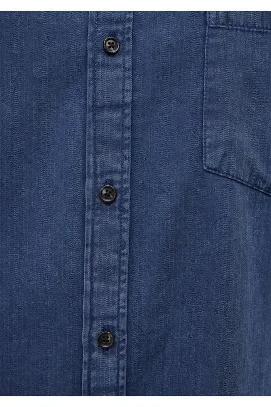 Navy Denim Shirt Slim Fit 0211082 - 6