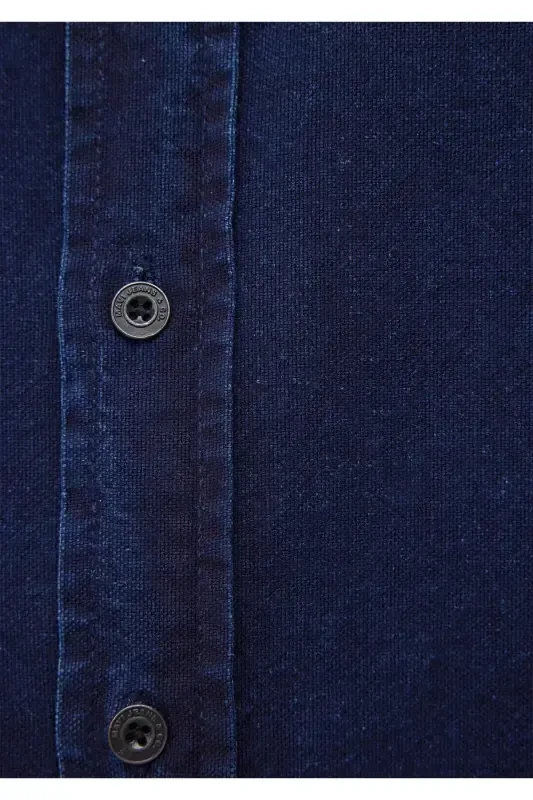 Navy Denim Shirt Slim Fit / Tight Cut 0211129 - 6