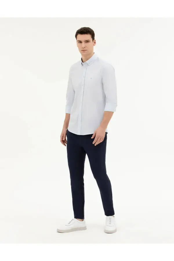 Navy Fabric Pants - 10