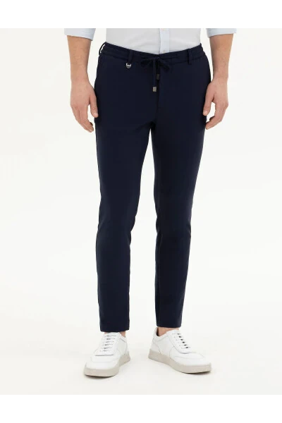 Navy Fabric Pants - PIERRE CARDIN (1)