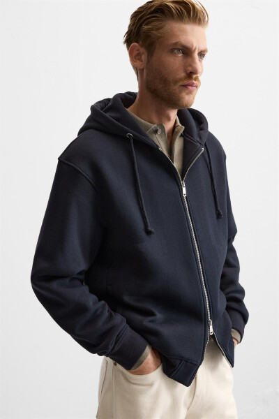 Navy Hooded Sweatshirt - 5