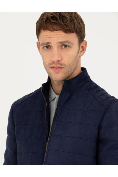 Navy Leather Jacket 50282843-200 - 9