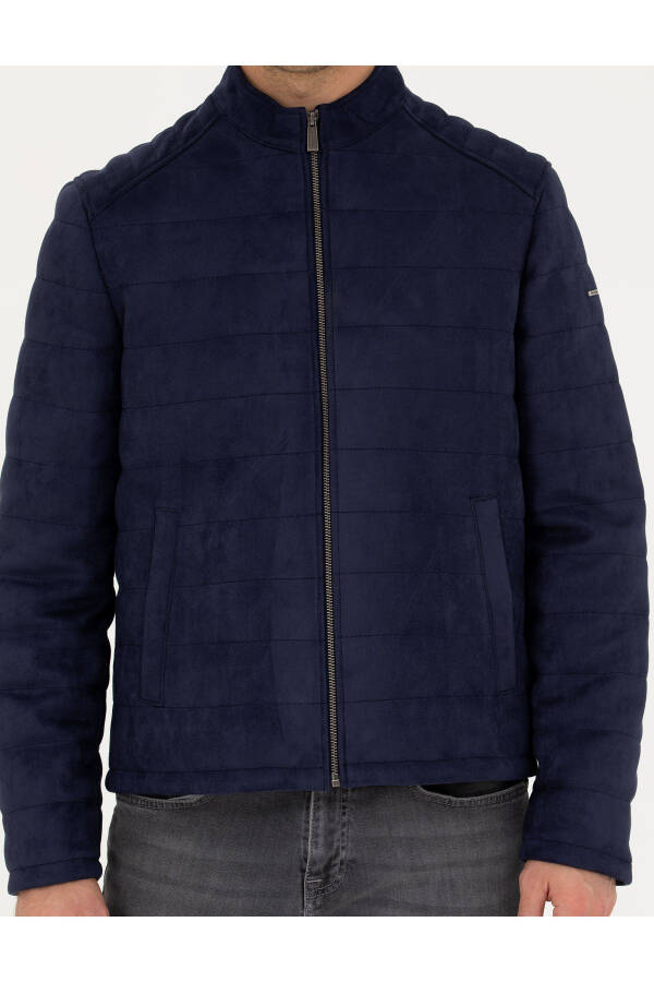 Navy Leather Jacket 50282843-200 - 13