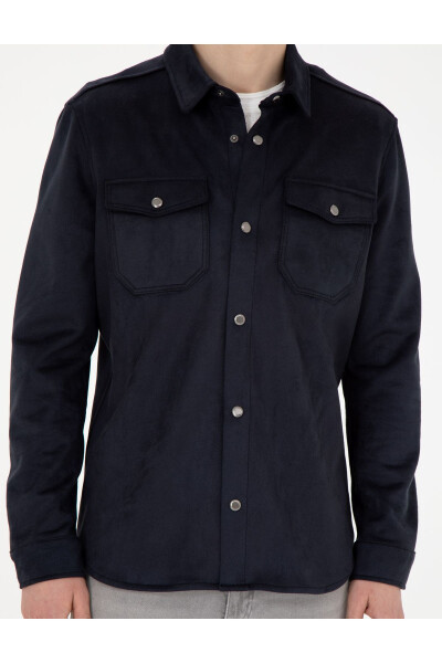 Navy Leather Jacket 50291005-200 - 13