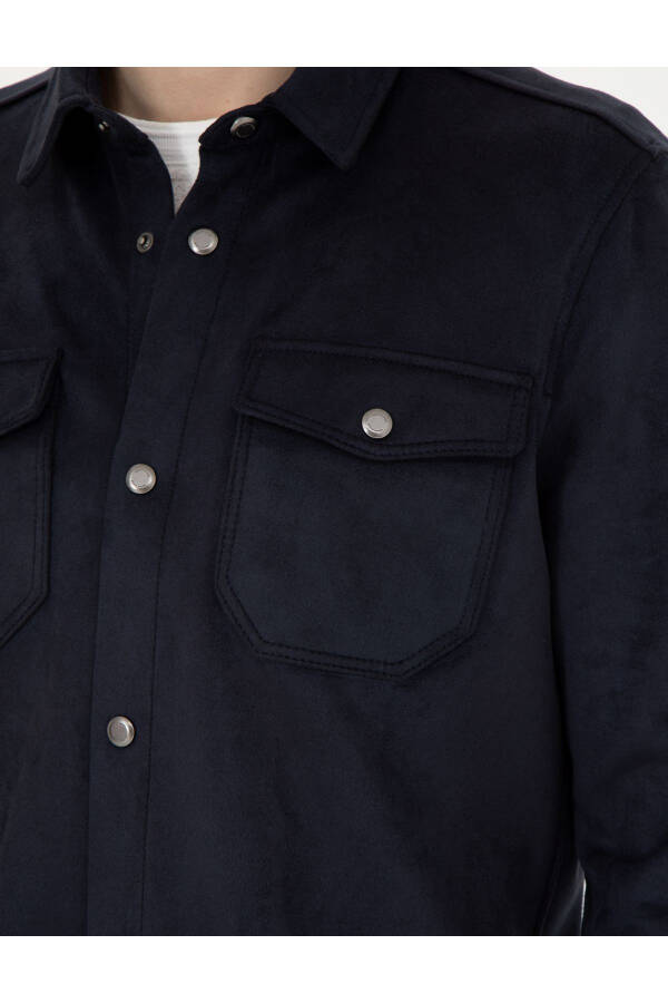 Navy Leather Jacket 50291005-200 - 14