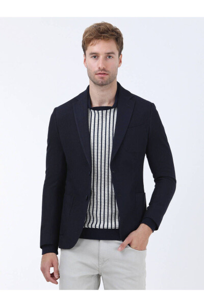 Navy Modern Fit Jacket - 7