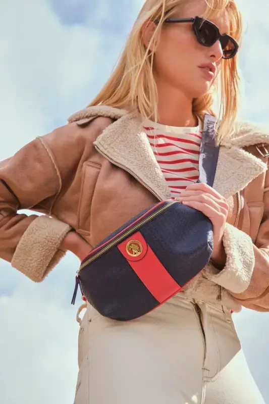 Navy-red Women's Belt Bag Us3071 Online Exclusive-NAVY - 3