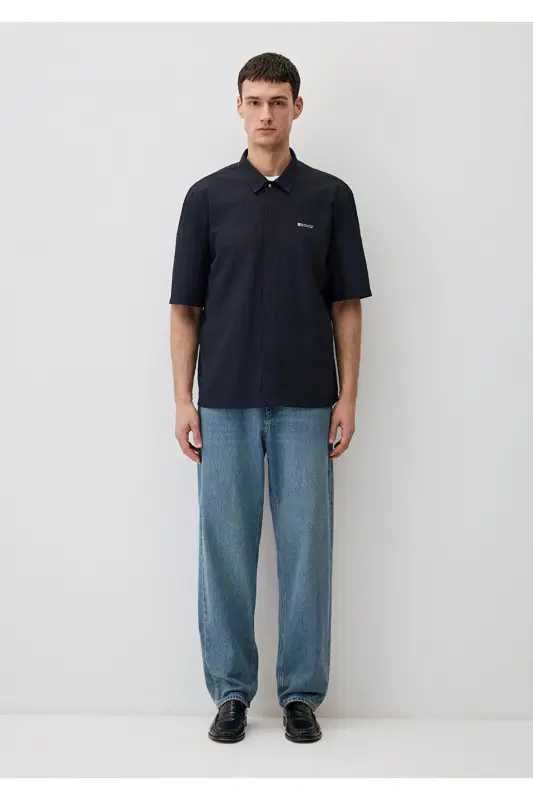 Navy Shirt Loose Fit / Relaxed Fit 021148 - 3