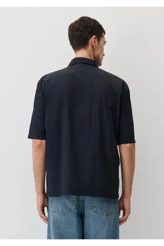 Navy Shirt Loose Fit / Relaxed Fit 021148 - 4