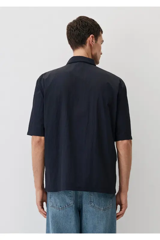 Navy Shirt Loose Fit / Relaxed Fit 021148 - 4