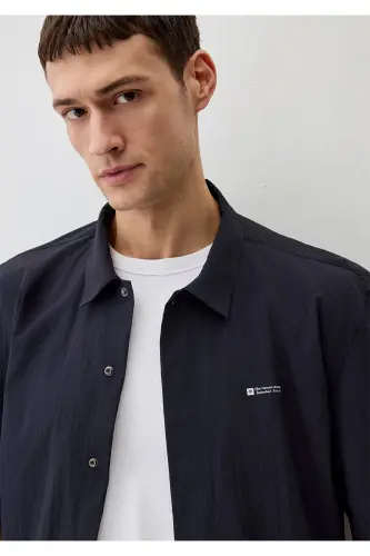 Navy Shirt Loose Fit / Relaxed Fit 021148 - 6