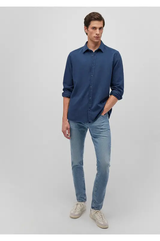 Navy Shirt Regular Fit / Normal Cut 0211247 - 2