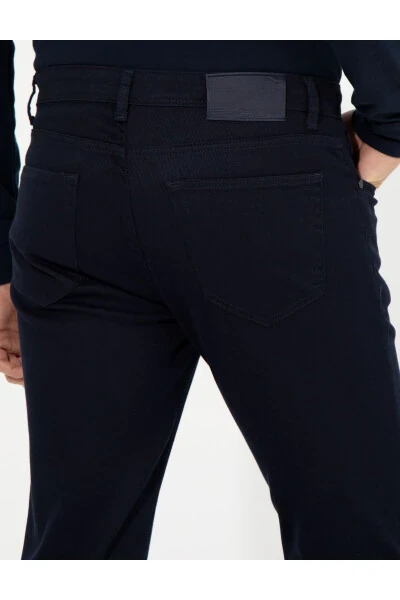 Navy Slim Fit Canvas Pants - 15