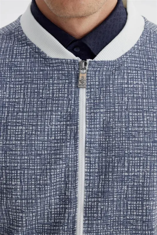 Navy Slim Fit Cotton College Transitional Jacket - 3