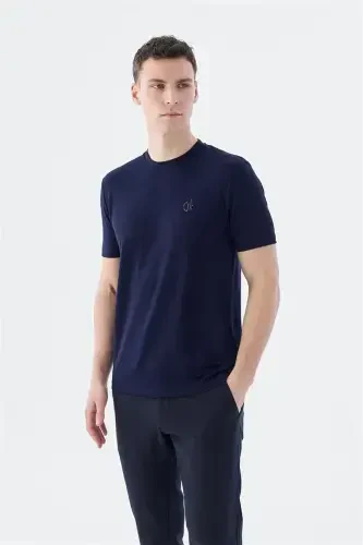 Navy Slim Fit Crew Neck T-Shirt 