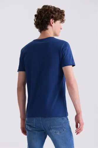 Navy Slim Fit Crew Neck T-Shirt - 4
