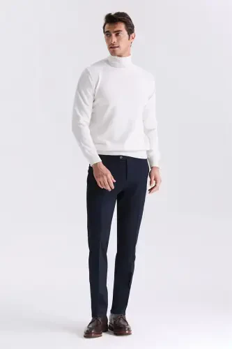Navy Slim Fit Dress Pants - 1