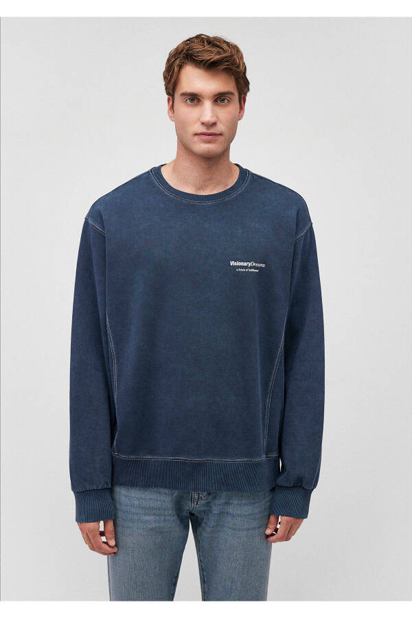 Navy Sweatshirt 0S10245-70488 - 9