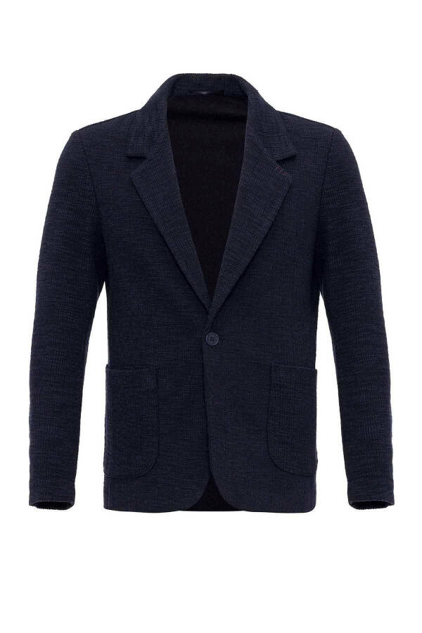 Navy Textured Unlined Men's Jacket - 18