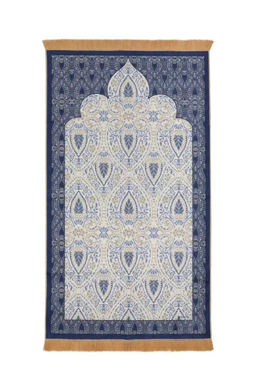Navy Velvet Rug Mat - GENEL MARKALAR